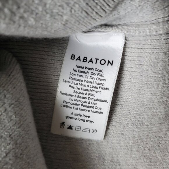 Aritzia Babaton Heather Light Grey Houston V-neck Sweater Size (1) XS - Picture 7 of 8